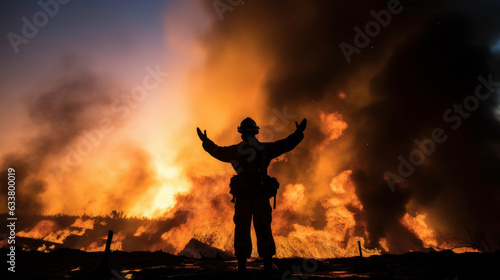 firefighter putting out fires