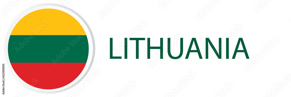 Lithuania flag in web button, button icons. Lithuania flag in web button, button icons.