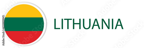 Lithuania flag in web button, button icons. Free Download Lithuania flag in web button, button icons. - GFXLoad