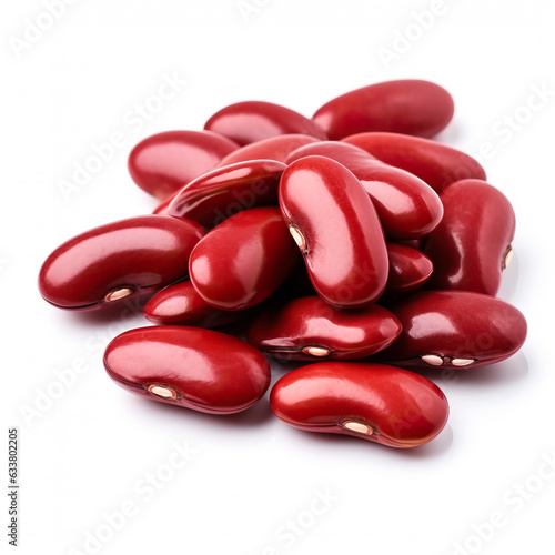 Red beans isolated on white background 