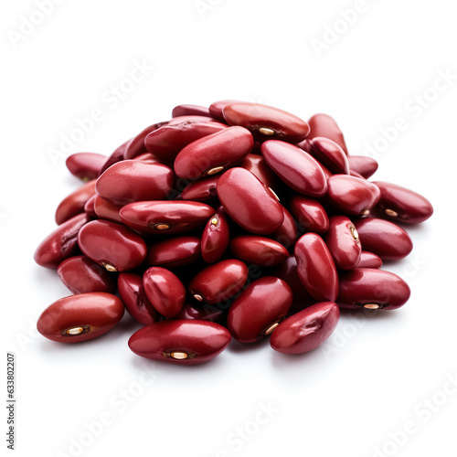 Red beans isolated on white background 