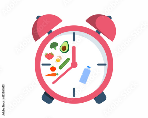 concept of intermittent fasting clock face symbolizing the principle of intermittent fasting 