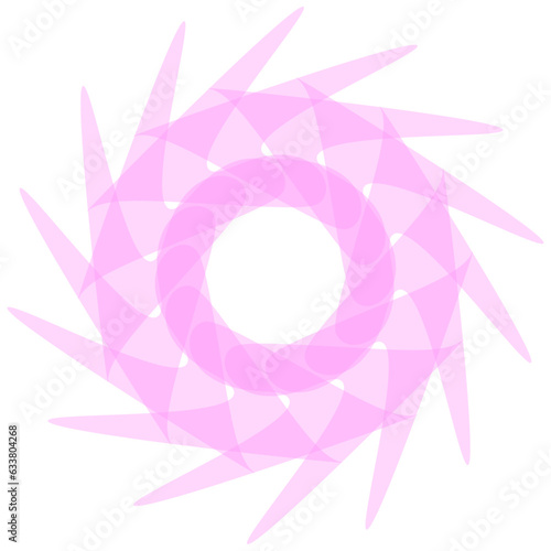 Translucent Pink Geometric Mandala: Elegance in Ethereal Design