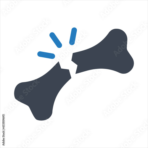Human broken bone icon