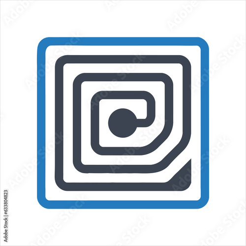 Radio Frequency Identification RFID Chip Icon