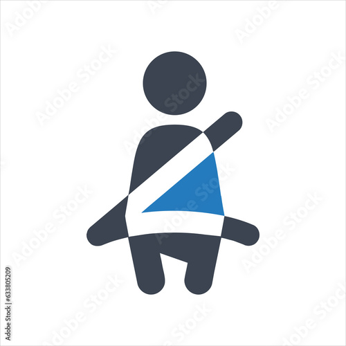 Car seat belt icon