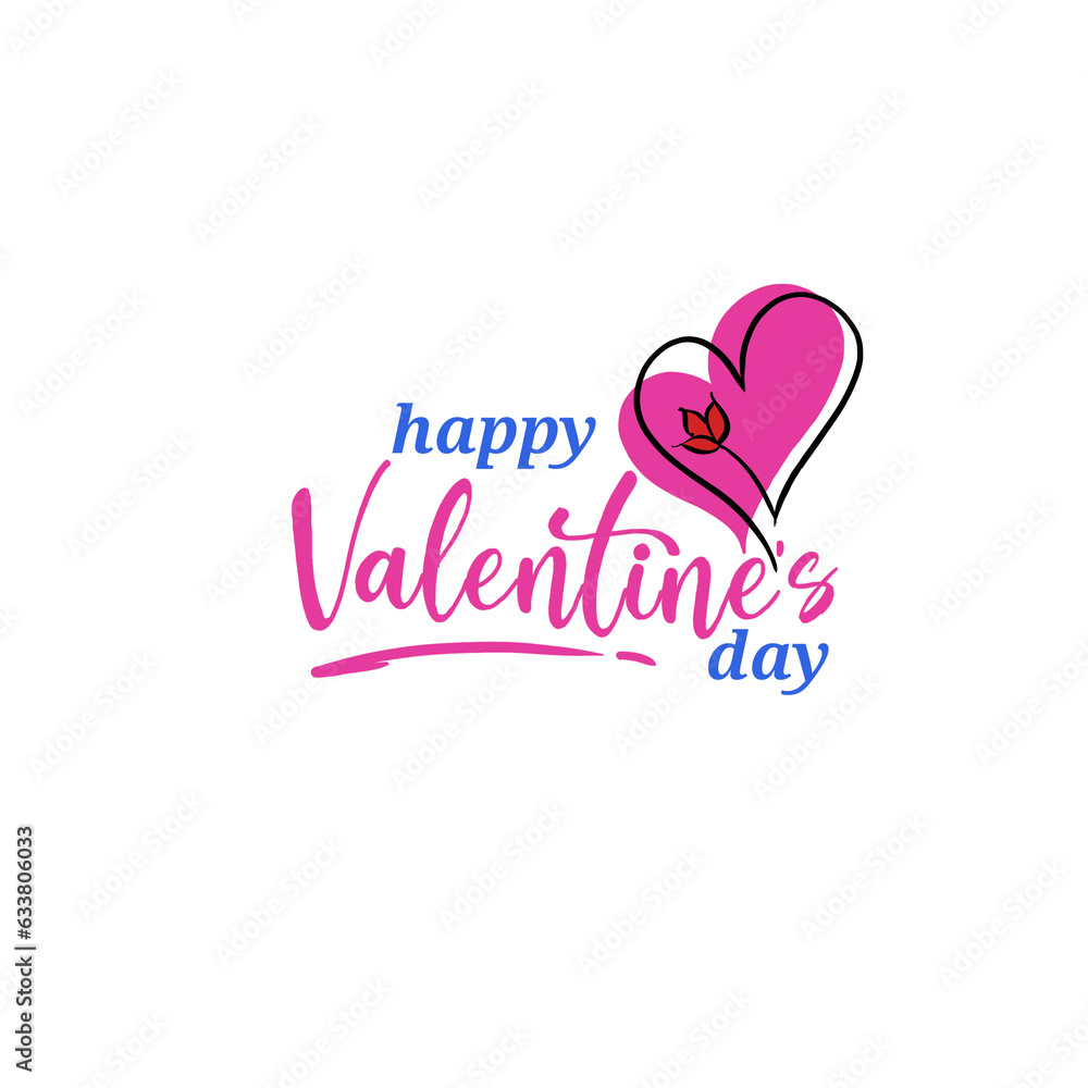 Heart line border. Pink heart banner for Valentine's day. Valentines day icon. Valentines day icon for background.
