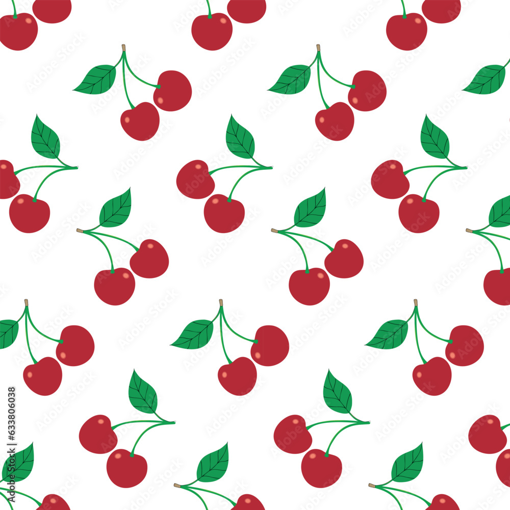 Seamless pattern with cherry, vector illustration. Seamless pattern with cherry, vector illustration.