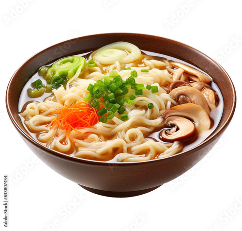 Delicious Noodle Soup on transparent or white background  png