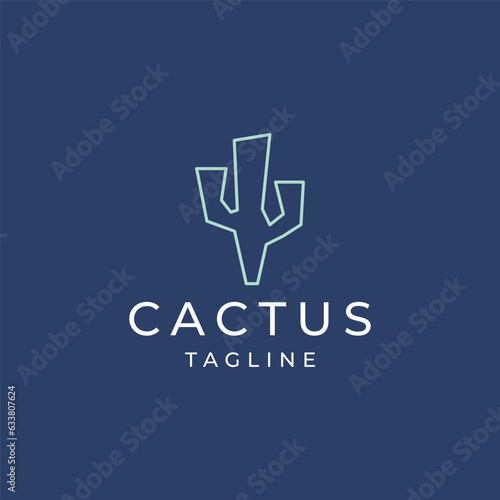 Cactus logo vector icon design template