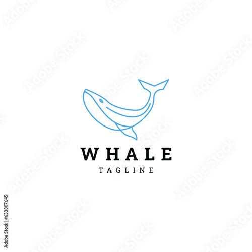 Photos Whale logo design icon vector