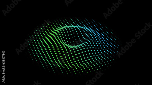Abstract waveform net pulsating hole dots nodes banner resilience energy power big data technology explosion