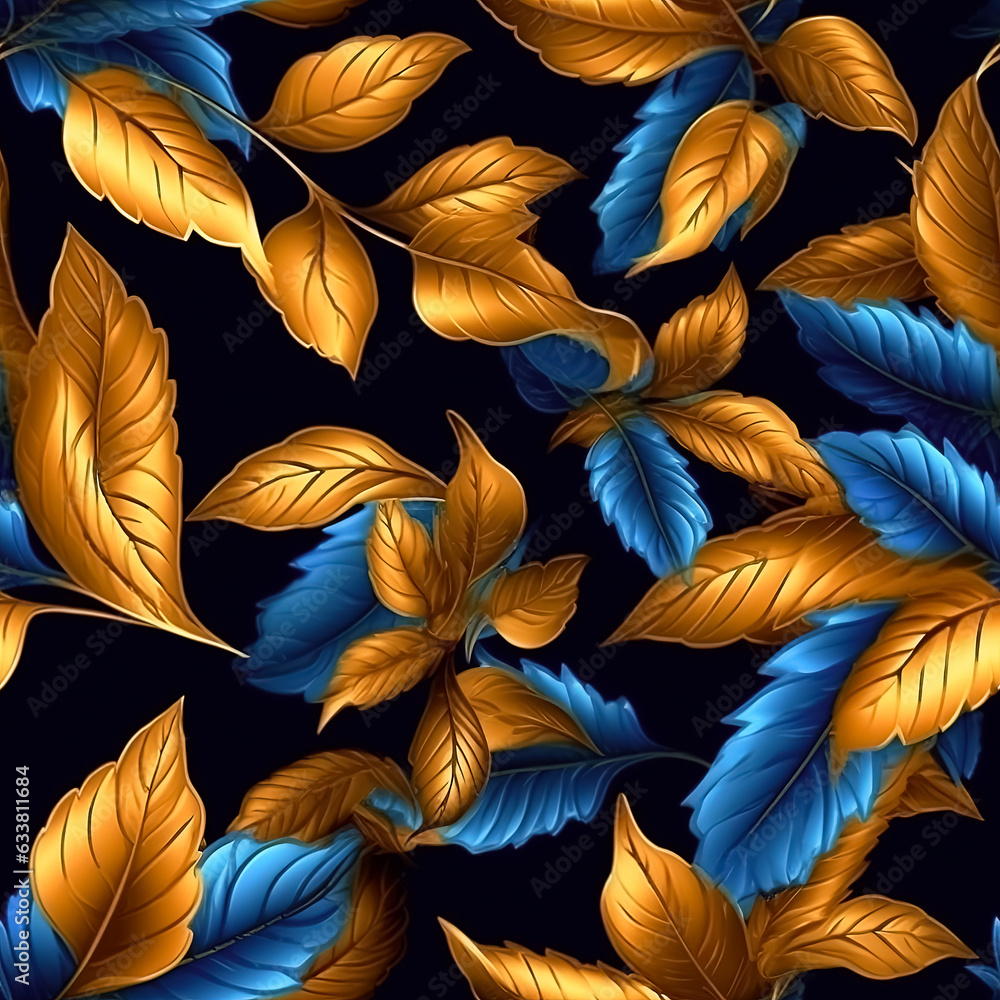 Seamless pattern of multi-colored autumn leaves. Seamless pattern of multi-colored autumn leaves.