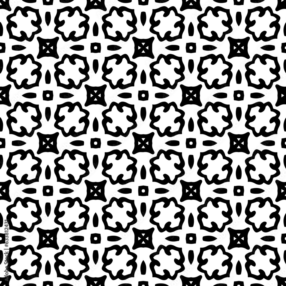 White background with black pattern. Seamless texture for fashion, textile design, on wall paper, wrapping paper, fabrics and home decor. Simple repeat pattern. White background with black pattern. Seamless texture for fashion, textile design, on wall paper, wrapping paper, fabrics and home decor. Simple repeat pattern.