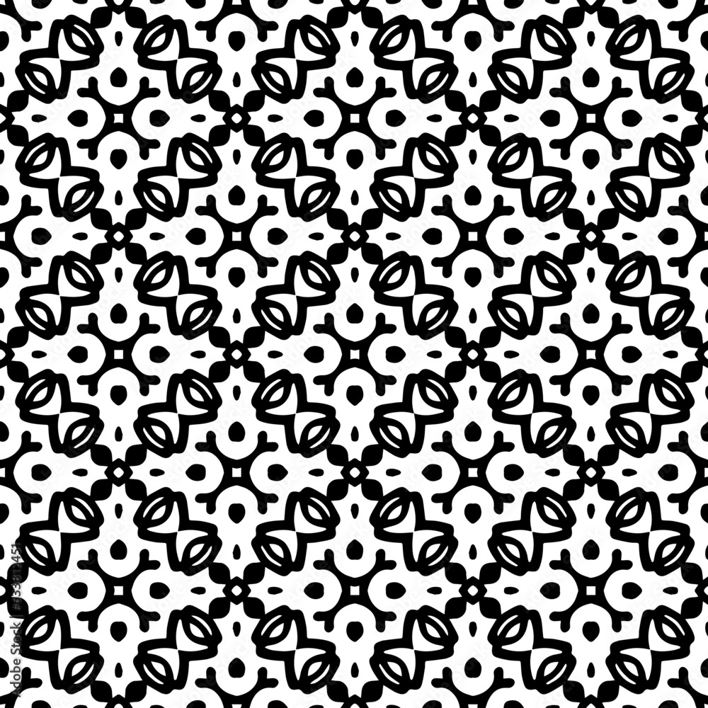White background with black pattern. Seamless texture for fashion, textile design, on wall paper, wrapping paper, fabrics and home decor. Simple repeat pattern. White background with black pattern. Seamless texture for fashion, textile design, on wall paper, wrapping paper, fabrics and home decor. Simple repeat pattern.