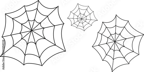 Fotografiet halloween cobweb vector for greeting card background decoration