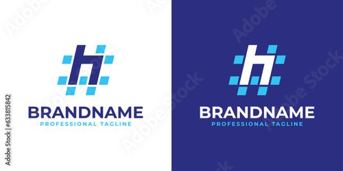 Letter H Hashtag Logo, suitable for any business with H initial.