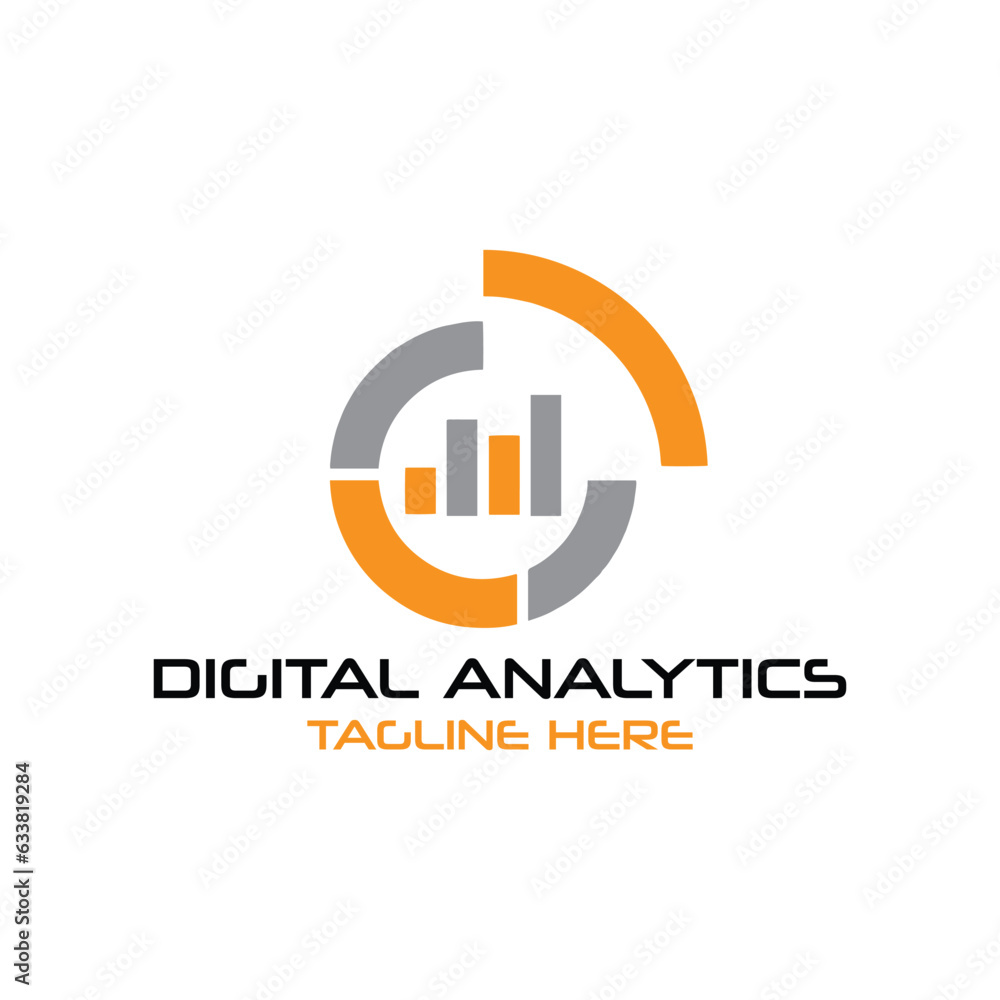 Digital Analytics Logo Design Vector Stock Vector Adobe Stock 4352