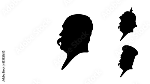 Bild auf Leinwand Otto von Bismarck silhouette