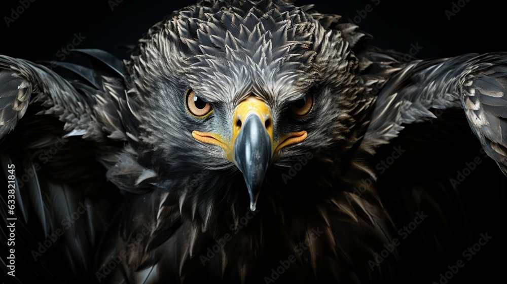 a bird with a very large beak and a yellow beak. generative ai a bird with a very large beak and a yellow beak. generative ai