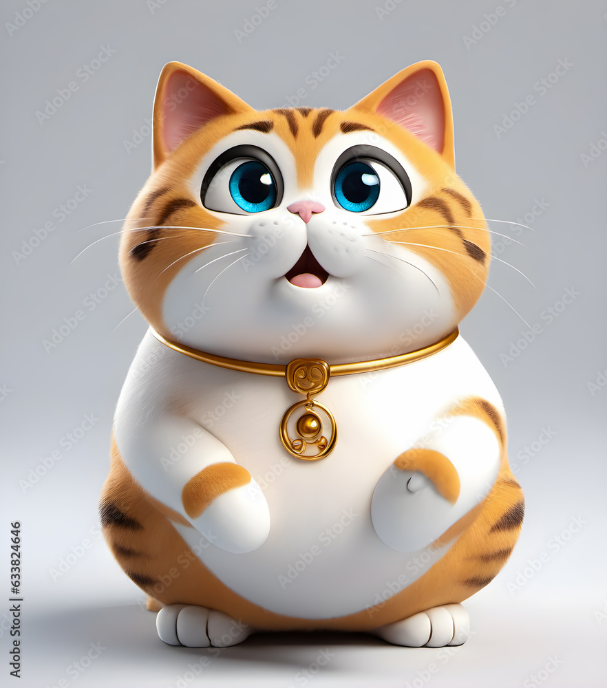 Baby cat persuasive concept. 3d pictures cute fat cat with big eyes. lazy character cat Smiling bright and cheerful stretching arms. Generative AI, illustration Baby cat persuasive concept. 3d pictures cute fat cat with big eyes. lazy character cat Smiling bright and cheerful stretching arms. Generative AI, illustration