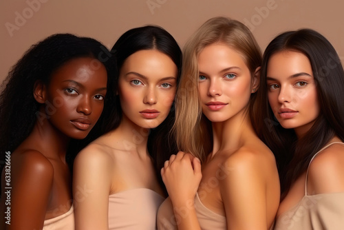 Spectacular Group Portrait: Women of Different Skin Types Unite