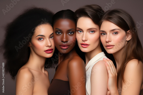 Harmony in Diversity: Women of Various Ethnicities Embrace Beauty