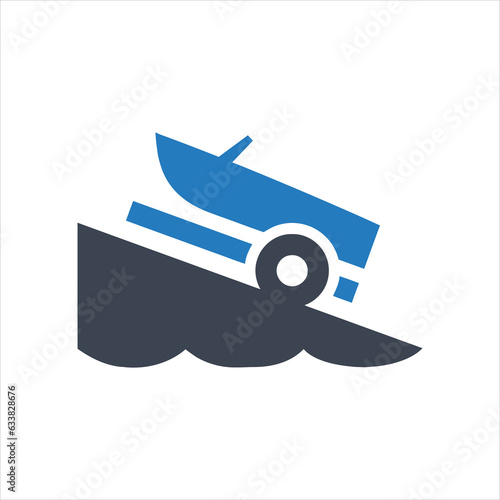Boat ramp icon