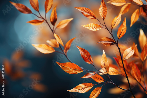 Bright autumn leaves abstract background