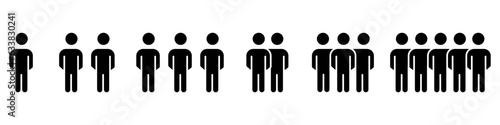 People crowd icon. People crowd team sign and symbol. Team icons set.  flat style. Group of people icons. Vector illustration.