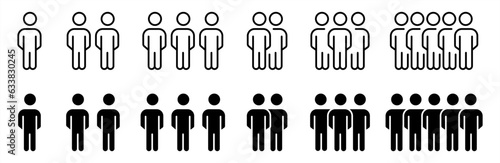 People crowd icon. People crowd team sign and symbol. People crowd icon line and outline. Team icons set.  flat style. Group of people icons. Vector illustration.