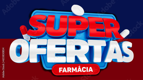 selo 3d ''super ofertas farmácia'' 