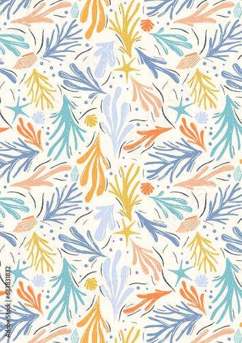 floral summer pattern. seamless wallpaper for summer lover. small floral pattern. cool vibe summer aop. summer illustration vector. 