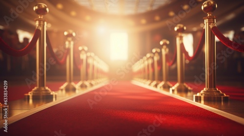  Red carpet with selective focus and glamour photo