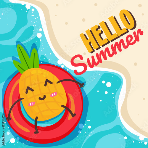 Hello Summer Vector Illustration