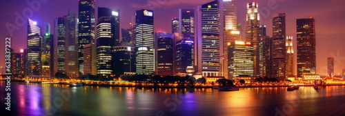 Singapore panoramic view - Generative AI