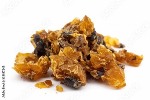 Natural mixture of propolis on a white background. photo