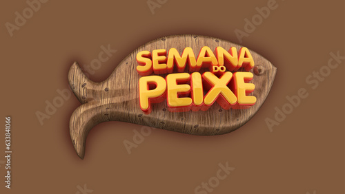 selo 3d ''semana do peixe''