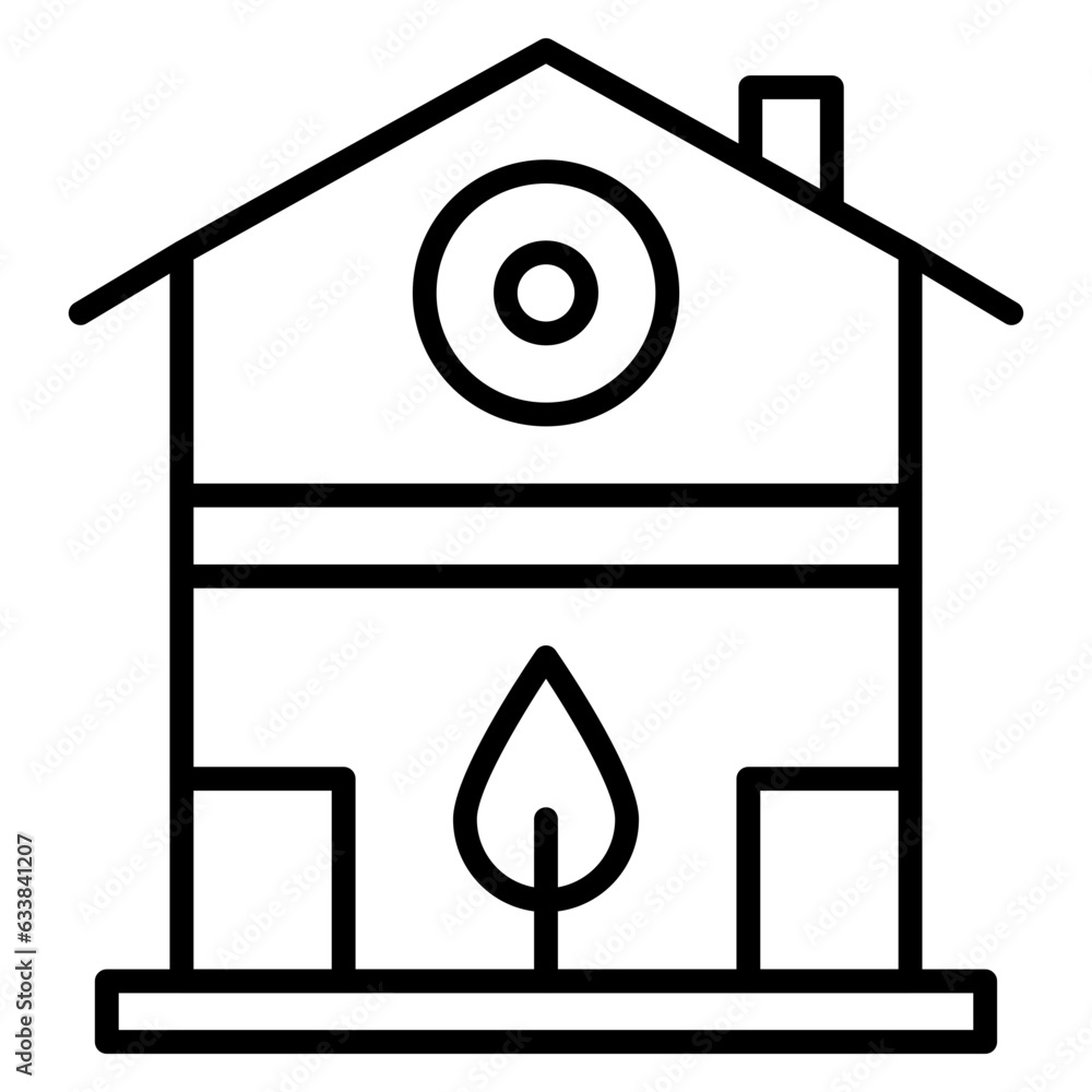 Eco-Friendly House Line Icon Eco-Friendly House Line Icon