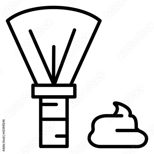 Shaving brush Line Icon