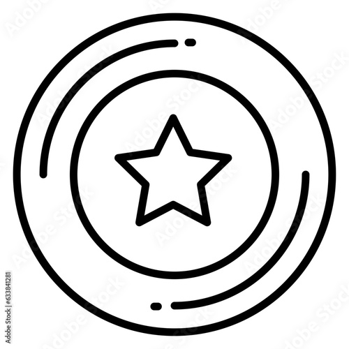Frisbee Line Icon