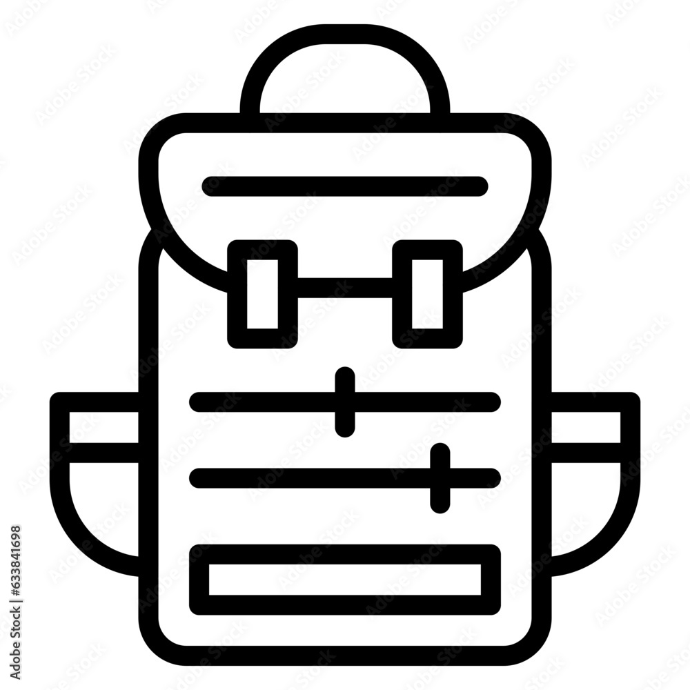 Backpack Line Icon Backpack Line Icon