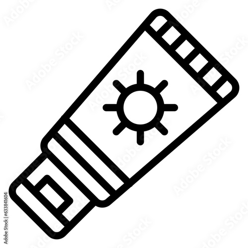 Sunscreen Line Icon