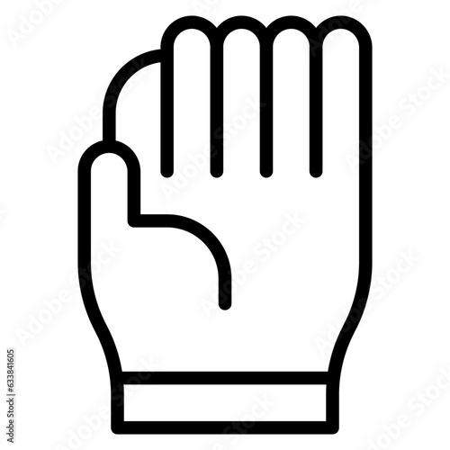 Softball Mitt Line Icon