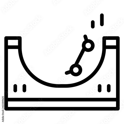 Skate Park Line Icon