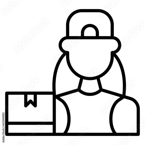 Delivery Driver Line Icon