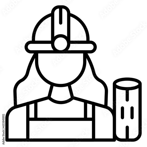 Carpenter Line Icon