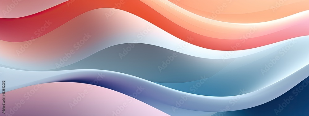 Wavy Shapes in Pastel Colors, 3D render Wavy Shapes in Pastel Colors, 3D render