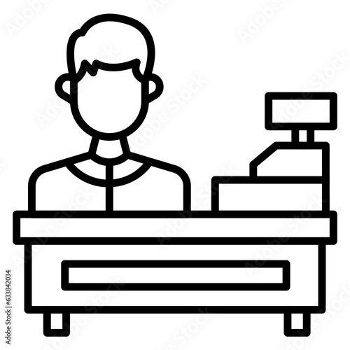 Cashier Line Icon