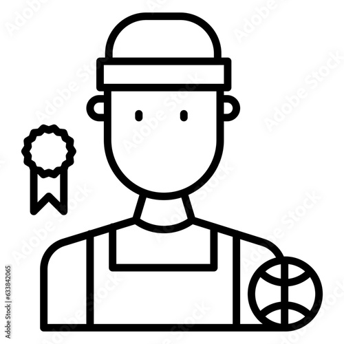 Athlete Line Icon